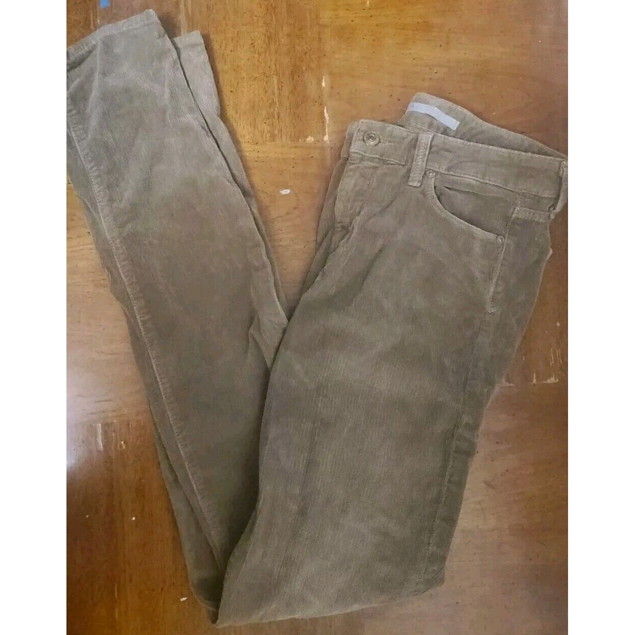 Vince Brown Beige Corduroy Flat Front Straight Leg Chinos Pants Size 28 Casual